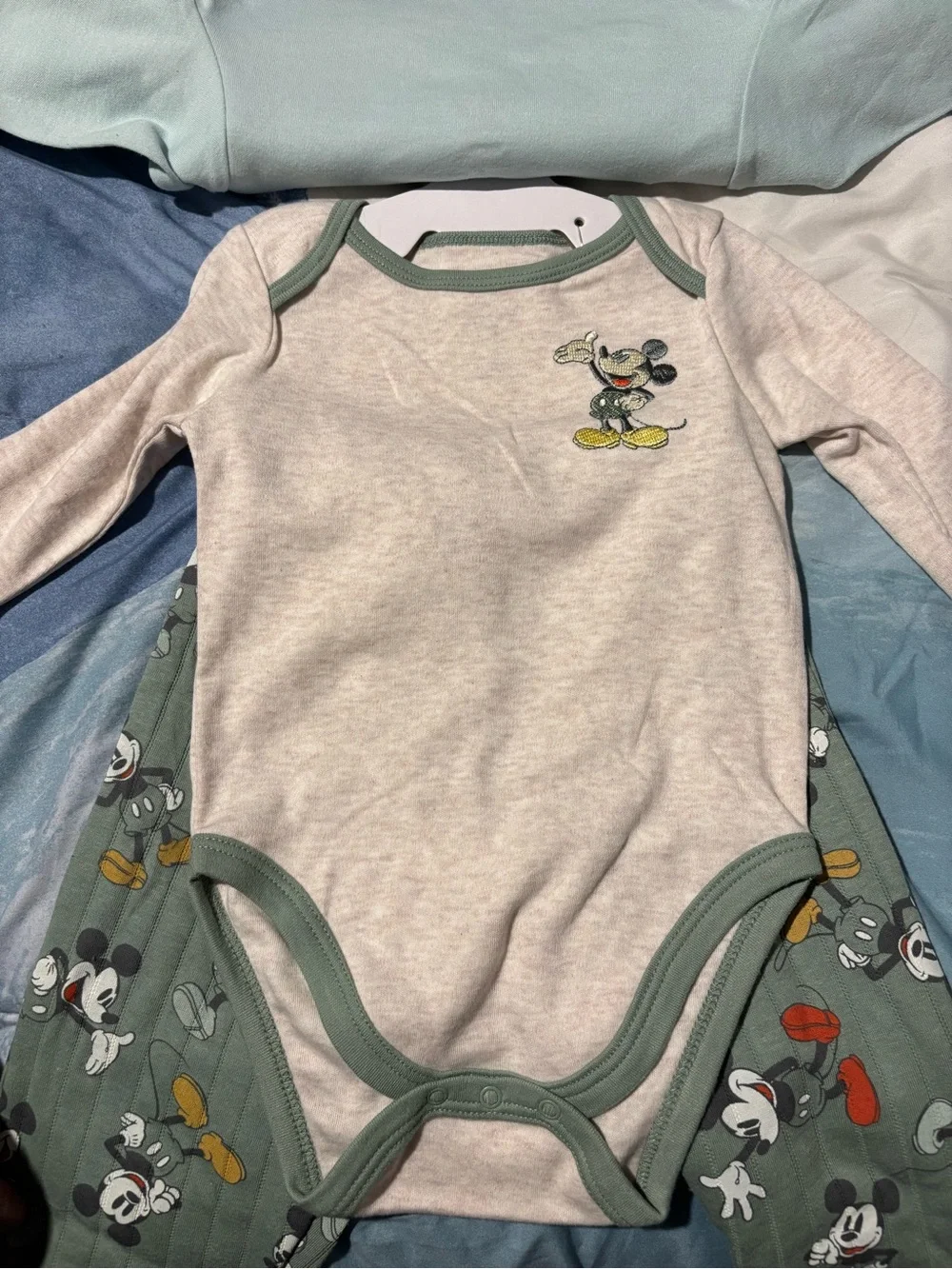 Disney Mickey Mouse Green and Cream Kids Joggers Set - 3 Styles